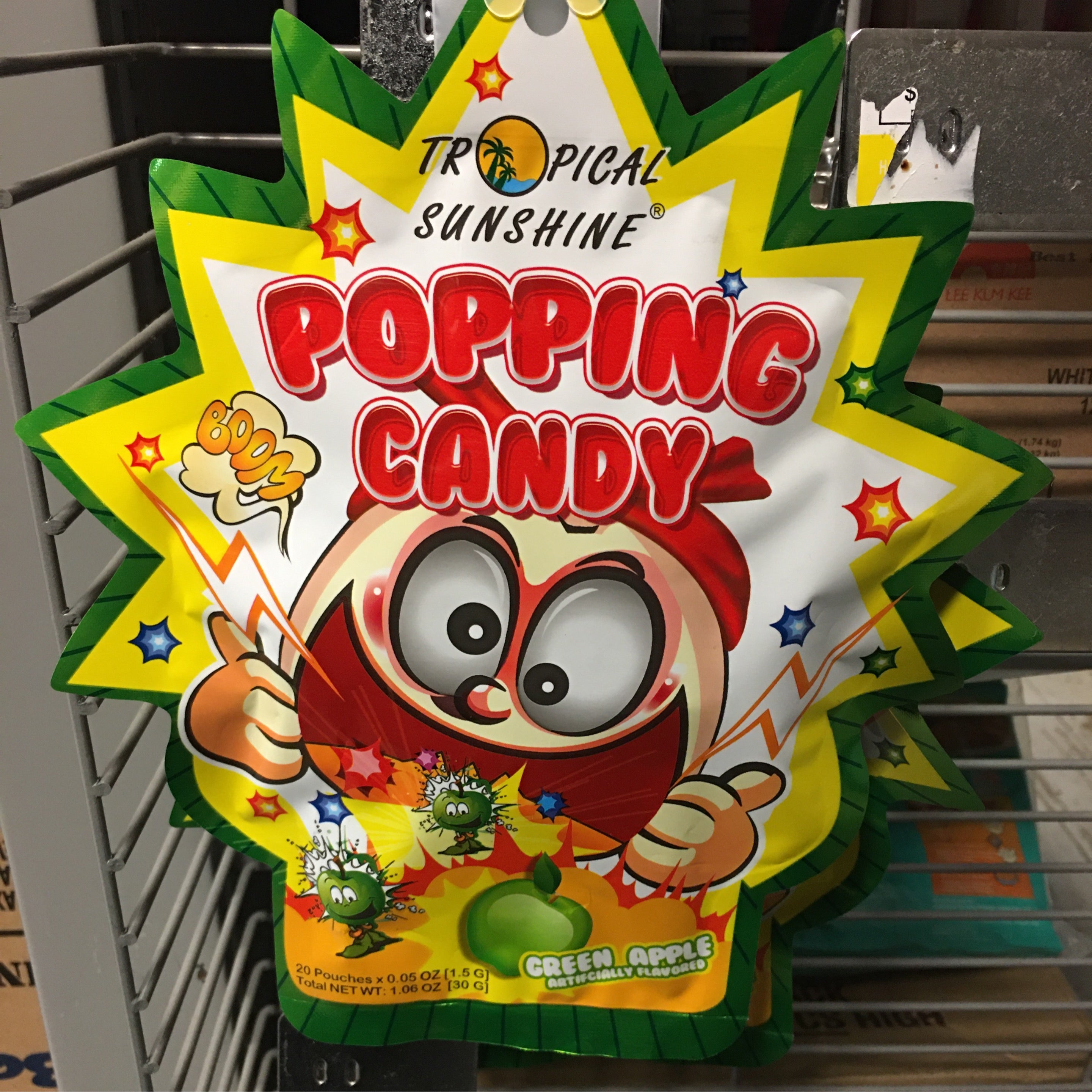 Tropical Sunshine Popping Candy Green Apple (20 pouches 0.05oz